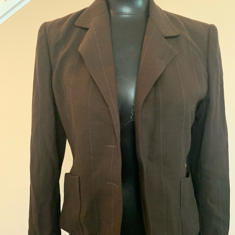Brown Pin Stripe Blazer